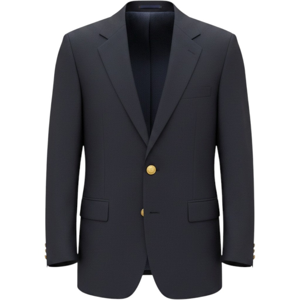 Vtg Chaps Ralph Lauren Mens 42R Navy Wool Blazer Sport Coat Jacket Gold Buttons